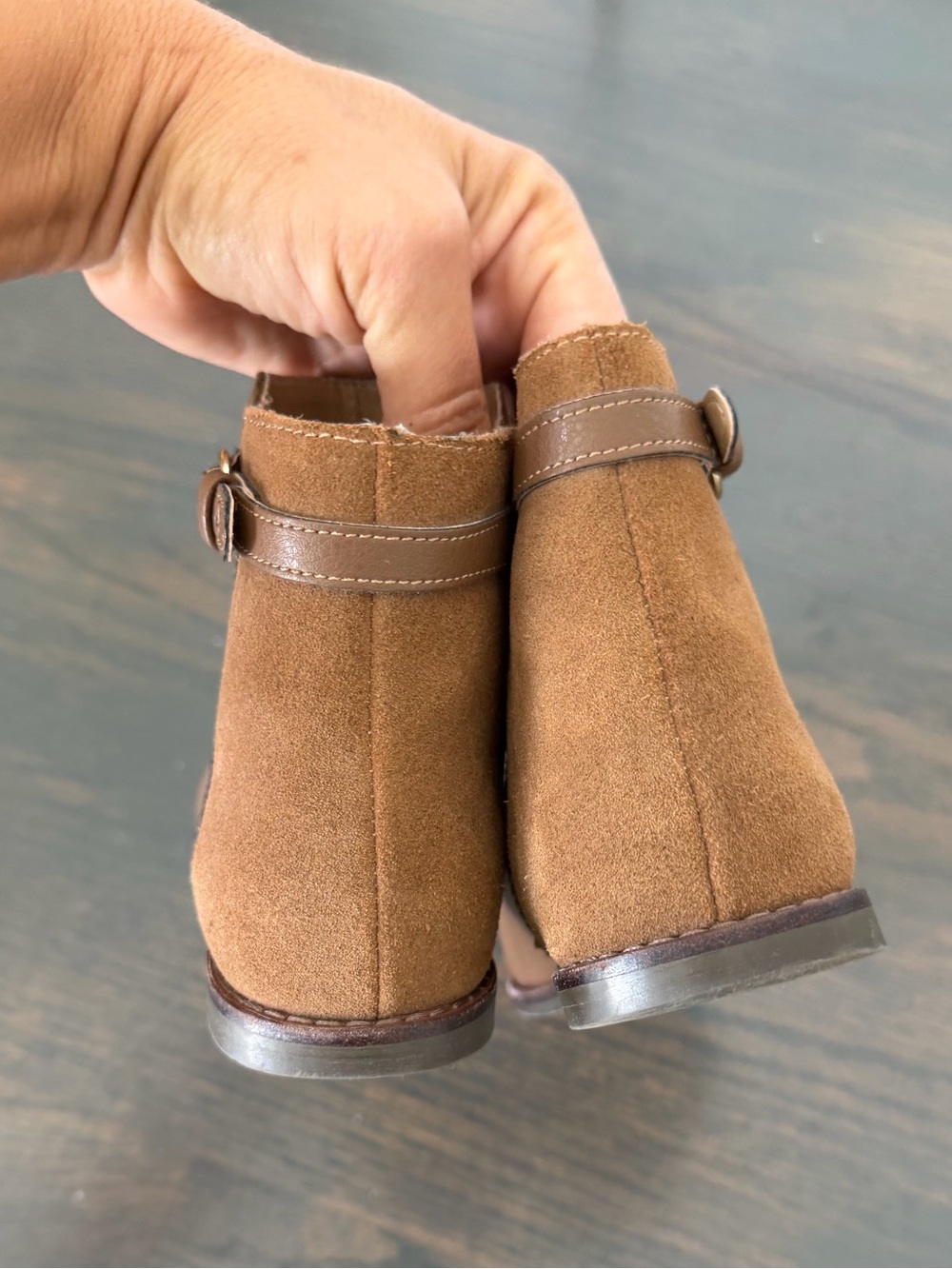 Janie and Jack Leather & Suede Ankle Boots - Picture 4 of 8